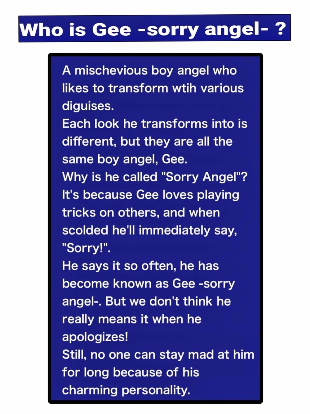Gee Sorry Angel Series 4 Clown Figure